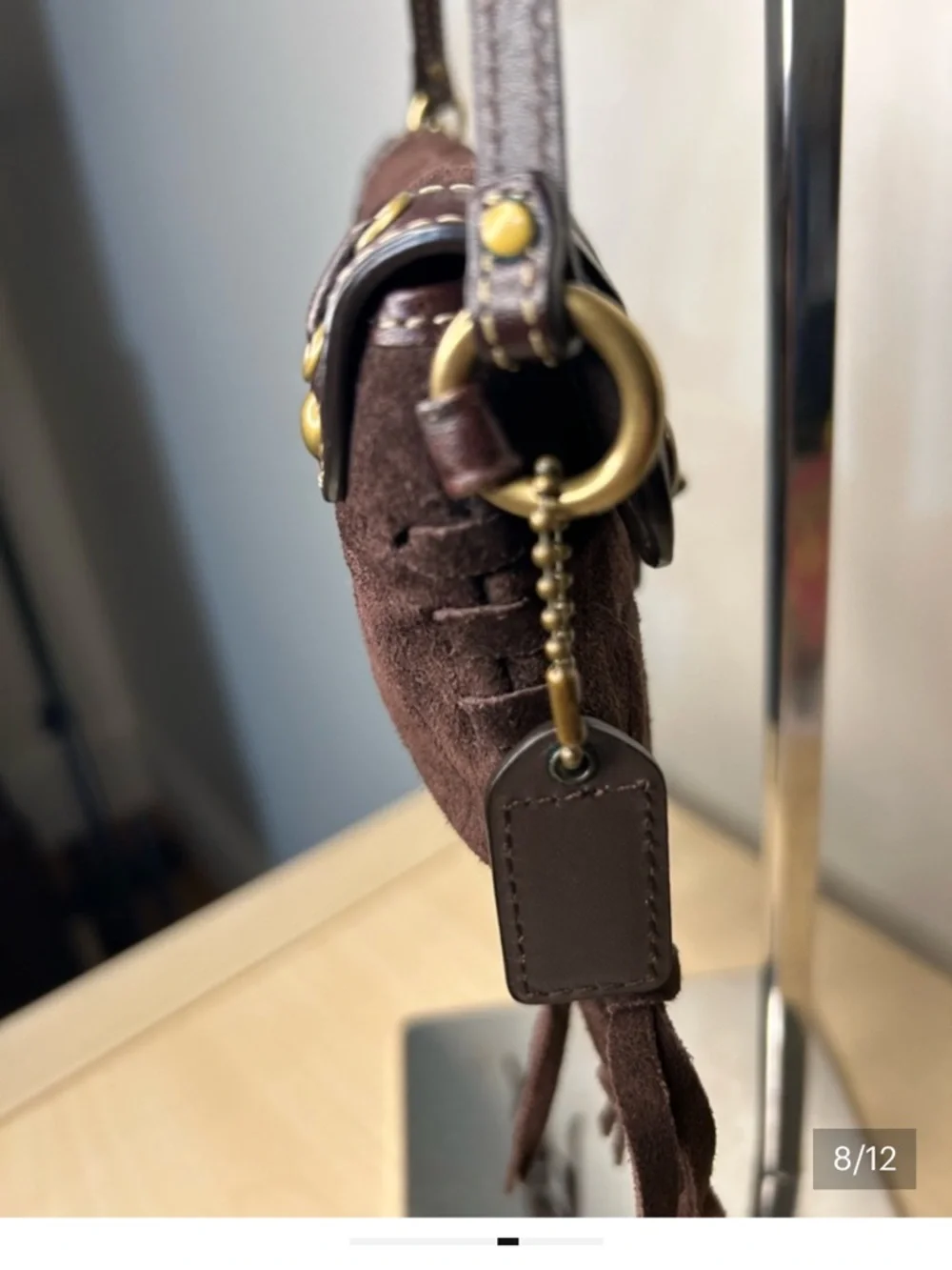 Coach Legacy Small Bag Brown Suede Boho - Picture 8 of 16
